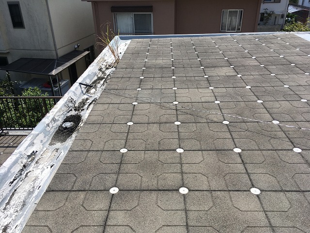 雨漏りが発生していた陸屋根